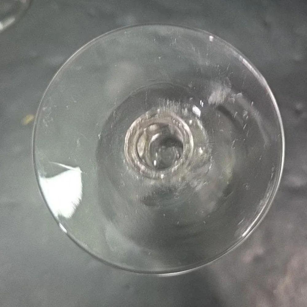 Libbey White Rose Cordials,‎ Set of 2, Etched Crown Sherry Glasses, Vtg Stemware